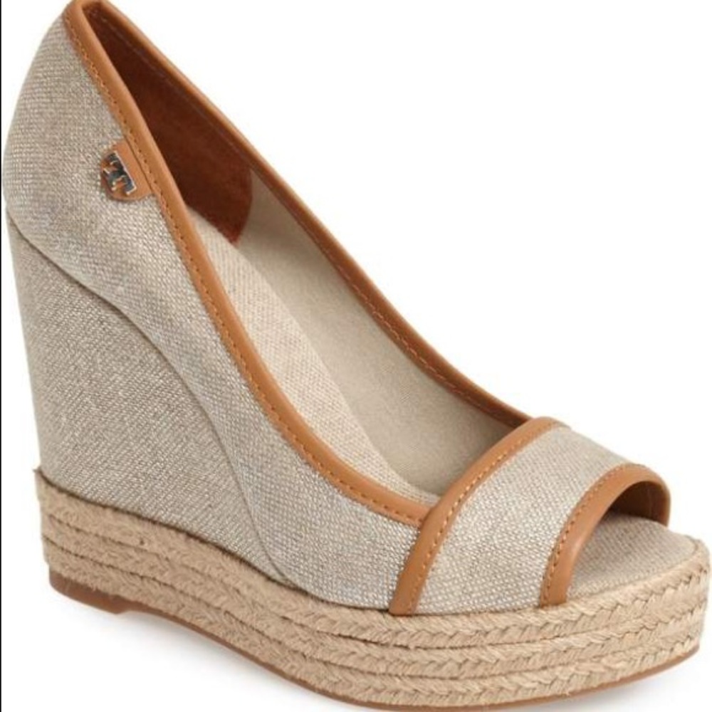 Like New Tory Burch Majorca Wedge Sandal sz 8.5